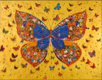 butterfly gold 146cmx114cm